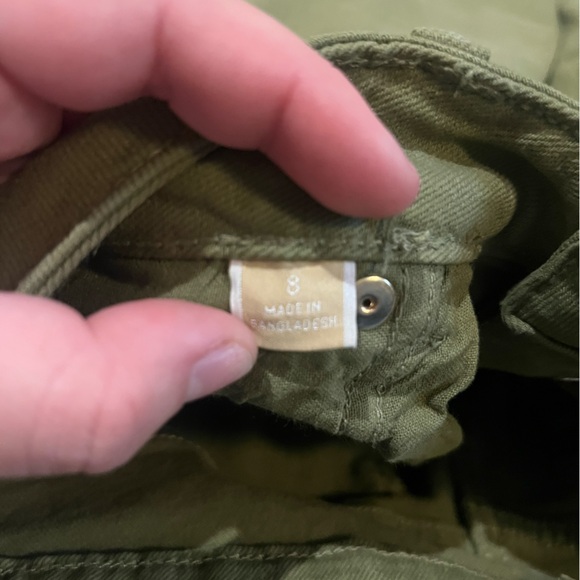 NWOT Women’s Michael Kors Green Cropped Wide Leg Jeans Size 8 - Picture 9 of 9